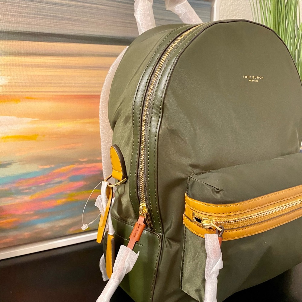 Brand New Tory Burch Baxkpack. Olive Green